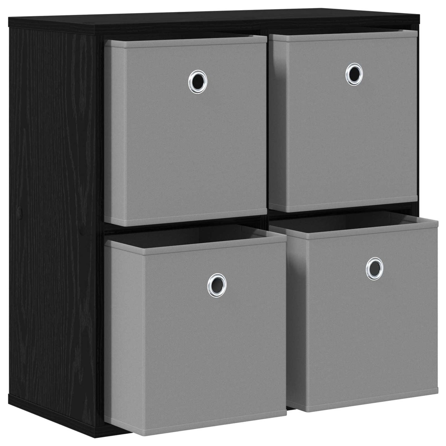 vidaXL Sideboard with Drawer Black Oak 59.5 x 27 x 57 cm