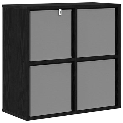 vidaXL Sideboard with Drawer Black Oak 59.5 x 27 x 57 cm