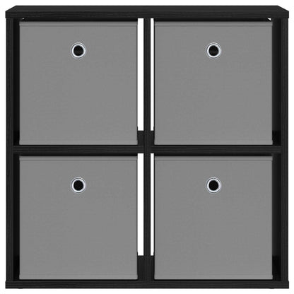 vidaXL Sideboard with Drawer Black Oak 59.5 x 27 x 57 cm