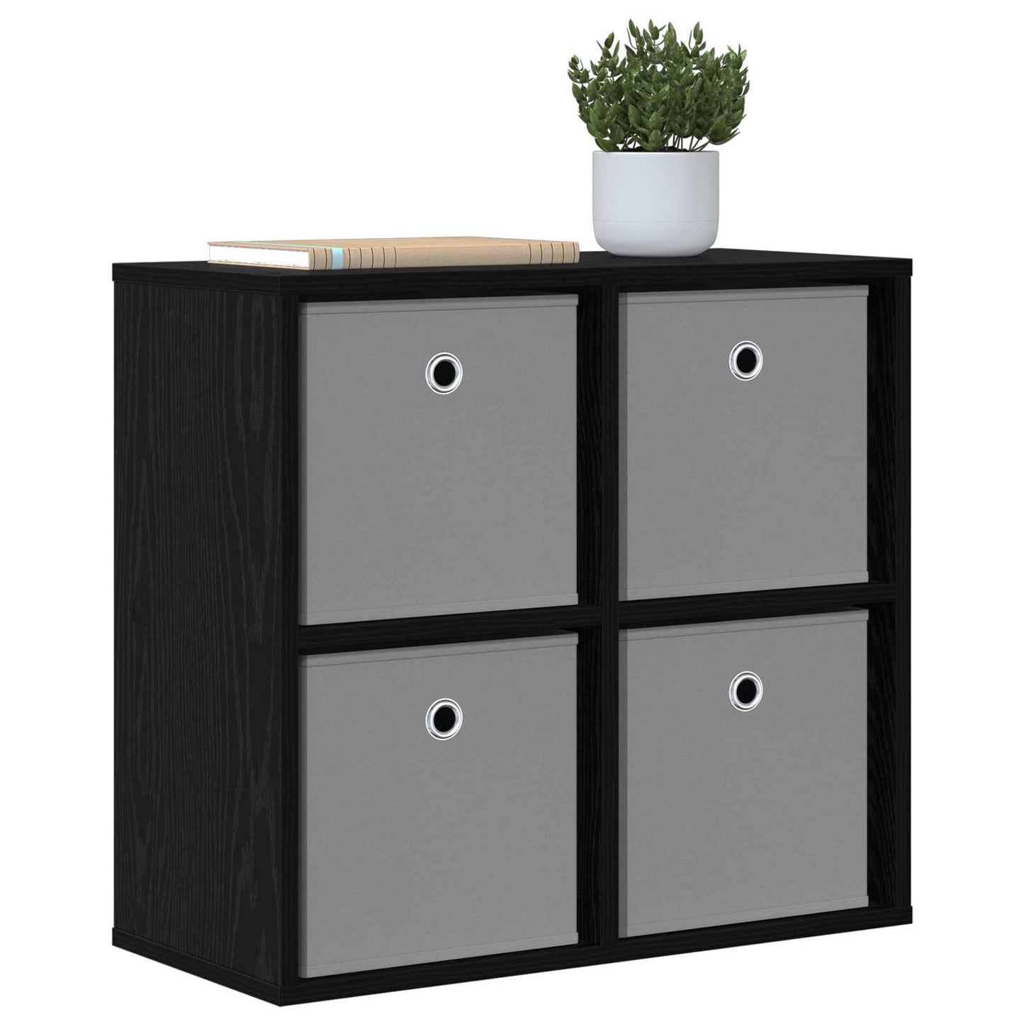 vidaXL Sideboard with Drawer Black Oak 59.5 x 27 x 57 cm