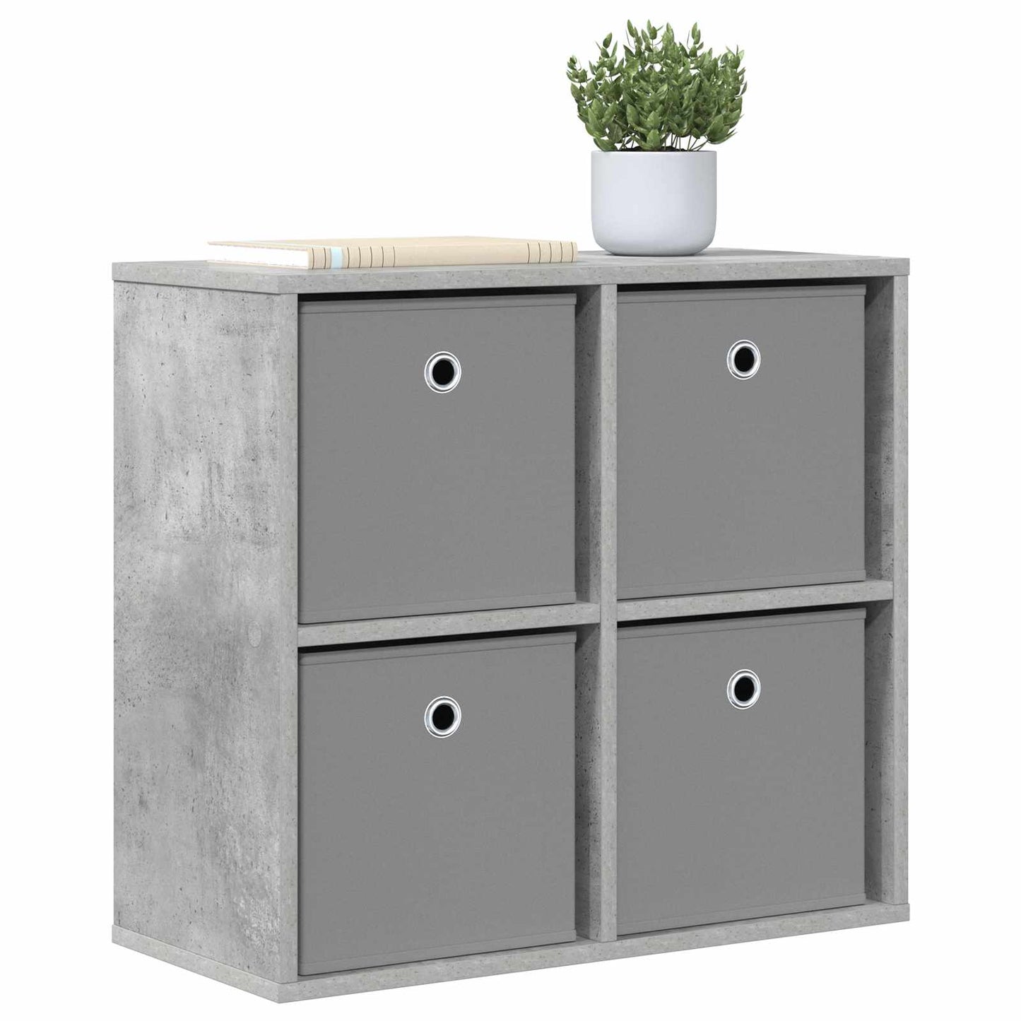 vidaXL Sideboard with Drawer Concrete Grey 59.5 x 27 x 57 cm