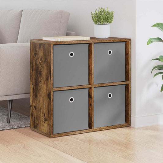 vidaXL Sideboard with Drawer Smoked Oak 59.5 x 27 x 57 cm