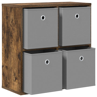 vidaXL Sideboard with Drawer Smoked Oak 59.5 x 27 x 57 cm