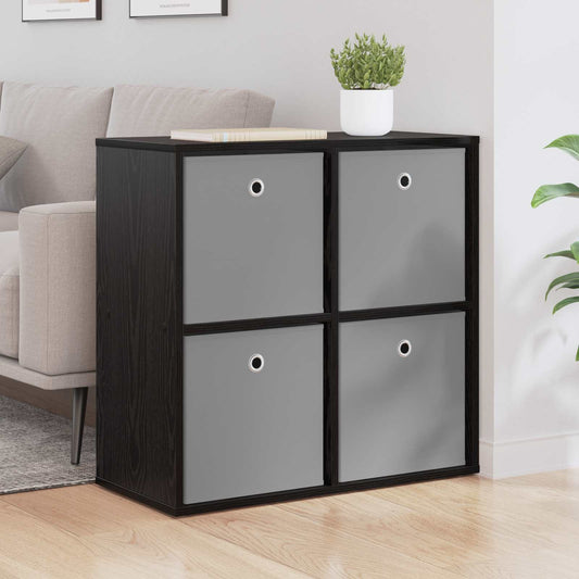 vidaXL Sideboard with Drawer Black Oak 68.5 x 32 x 67 cm