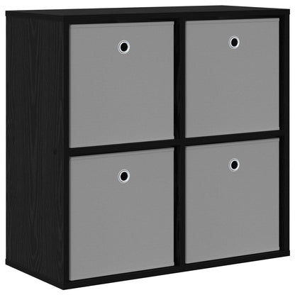vidaXL Sideboard with Drawer Black Oak 68.5 x 32 x 67 cm