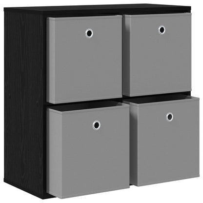 vidaXL Sideboard with Drawer Black Oak 68.5 x 32 x 67 cm