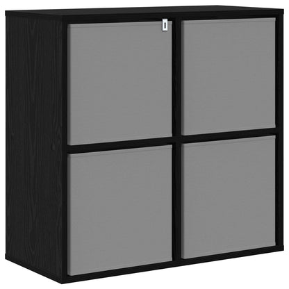 vidaXL Sideboard with Drawer Black Oak 68.5 x 32 x 67 cm
