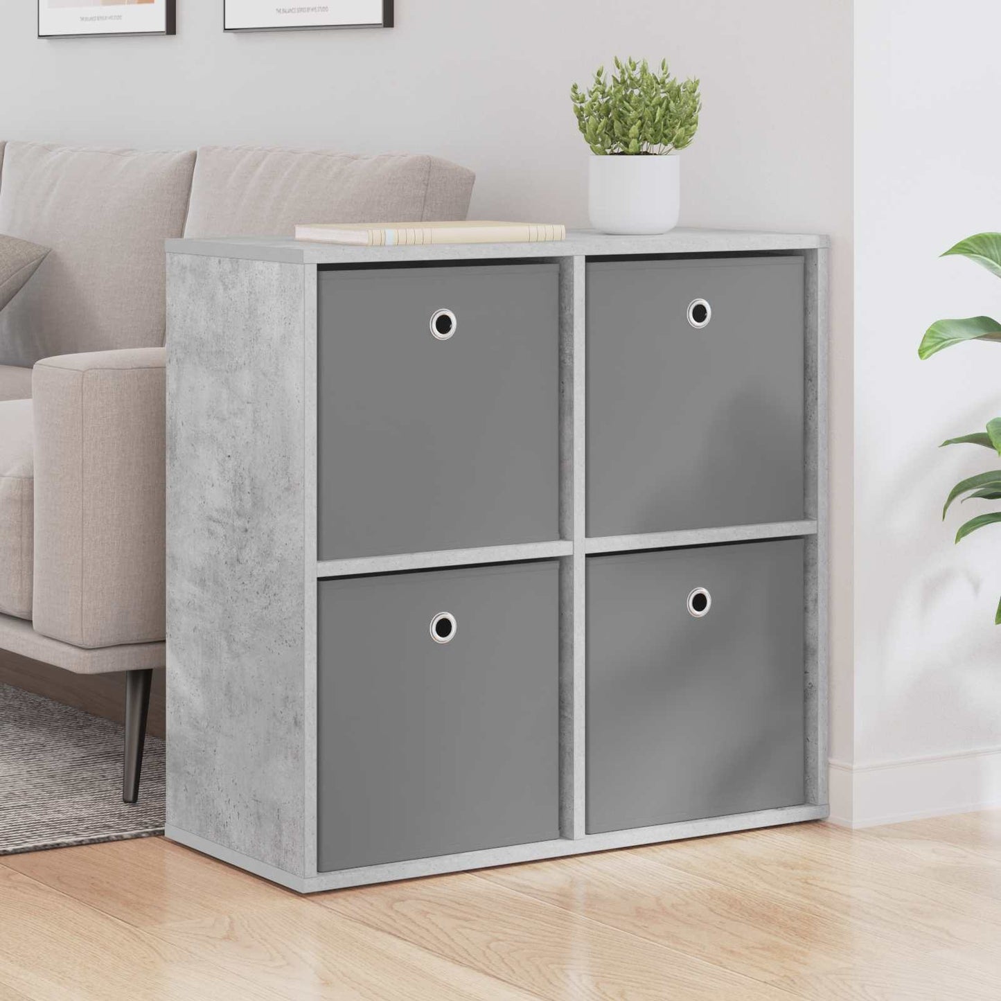 vidaXL Sideboard with Drawer Concrete Grey 68.5 x 32 x 67 cm