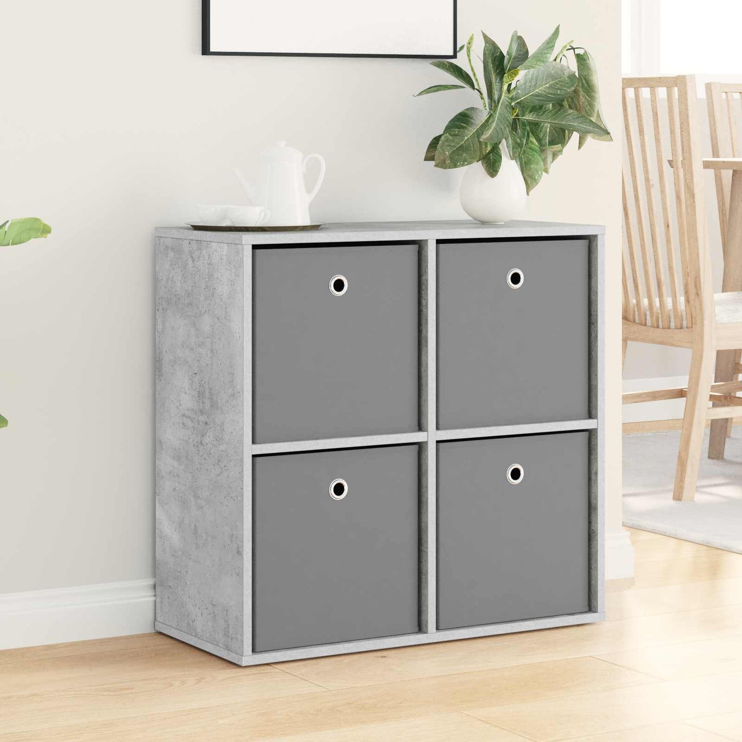 vidaXL Sideboard with Drawer Concrete Grey 68.5 x 32 x 67 cm