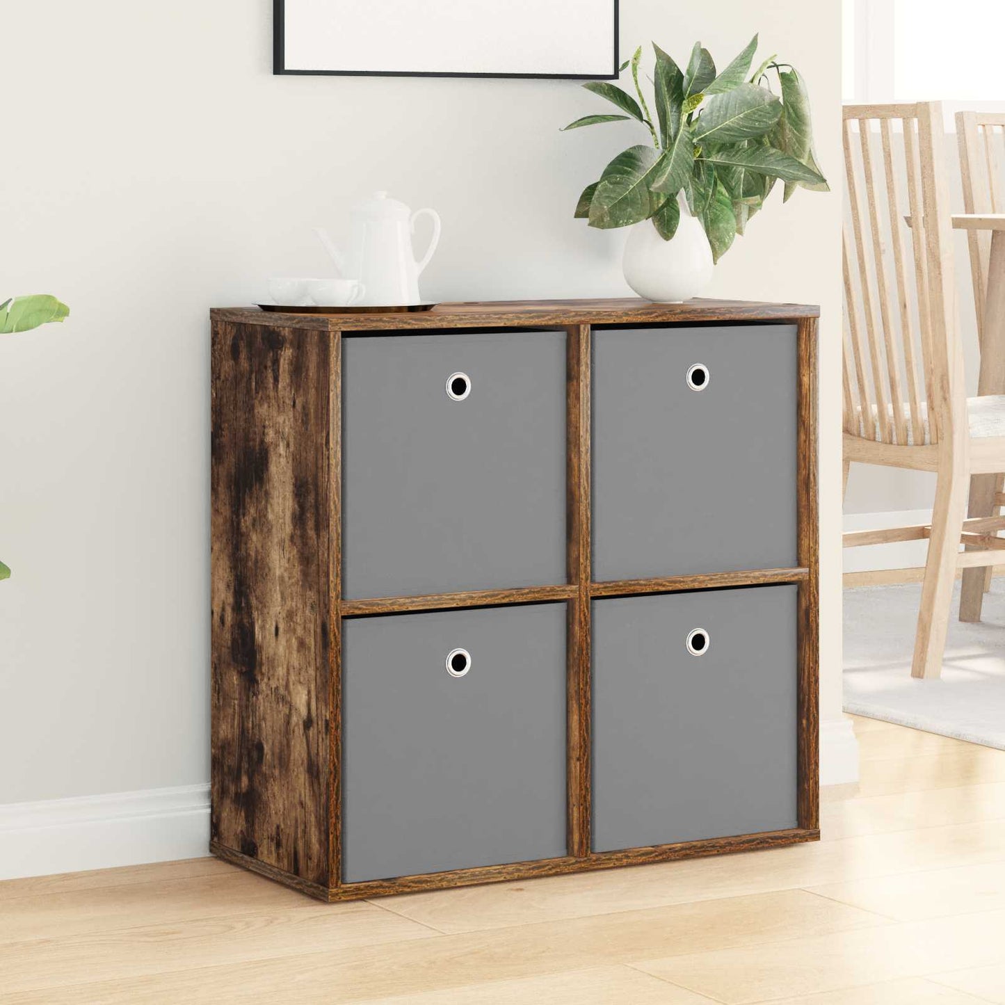 vidaXL Sideboard with Drawer Smoked Oak 68.5 x 32 x 67 cm