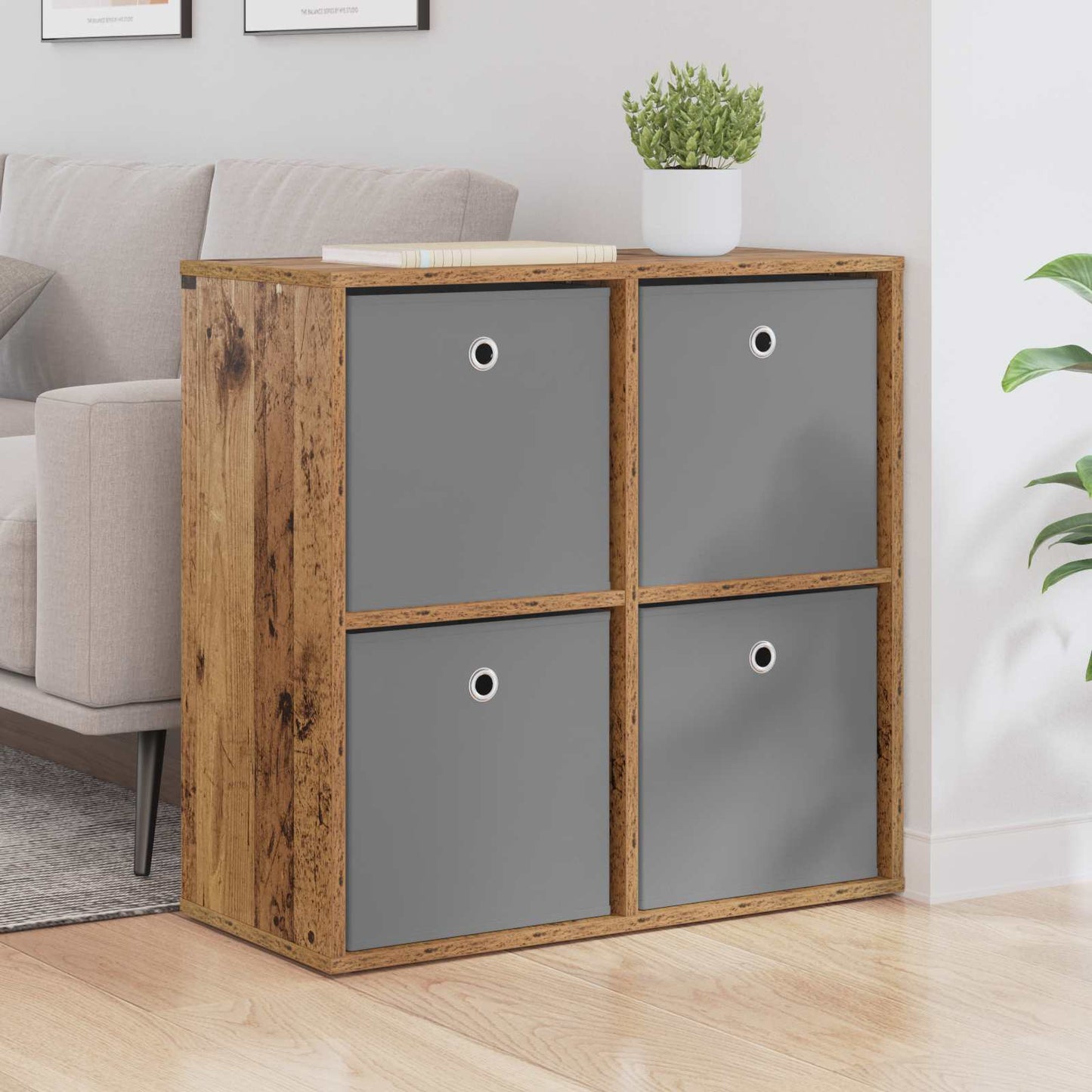 vidaXL Sideboard with Drawer Old Wood 68.5 x 32 x 67 cm