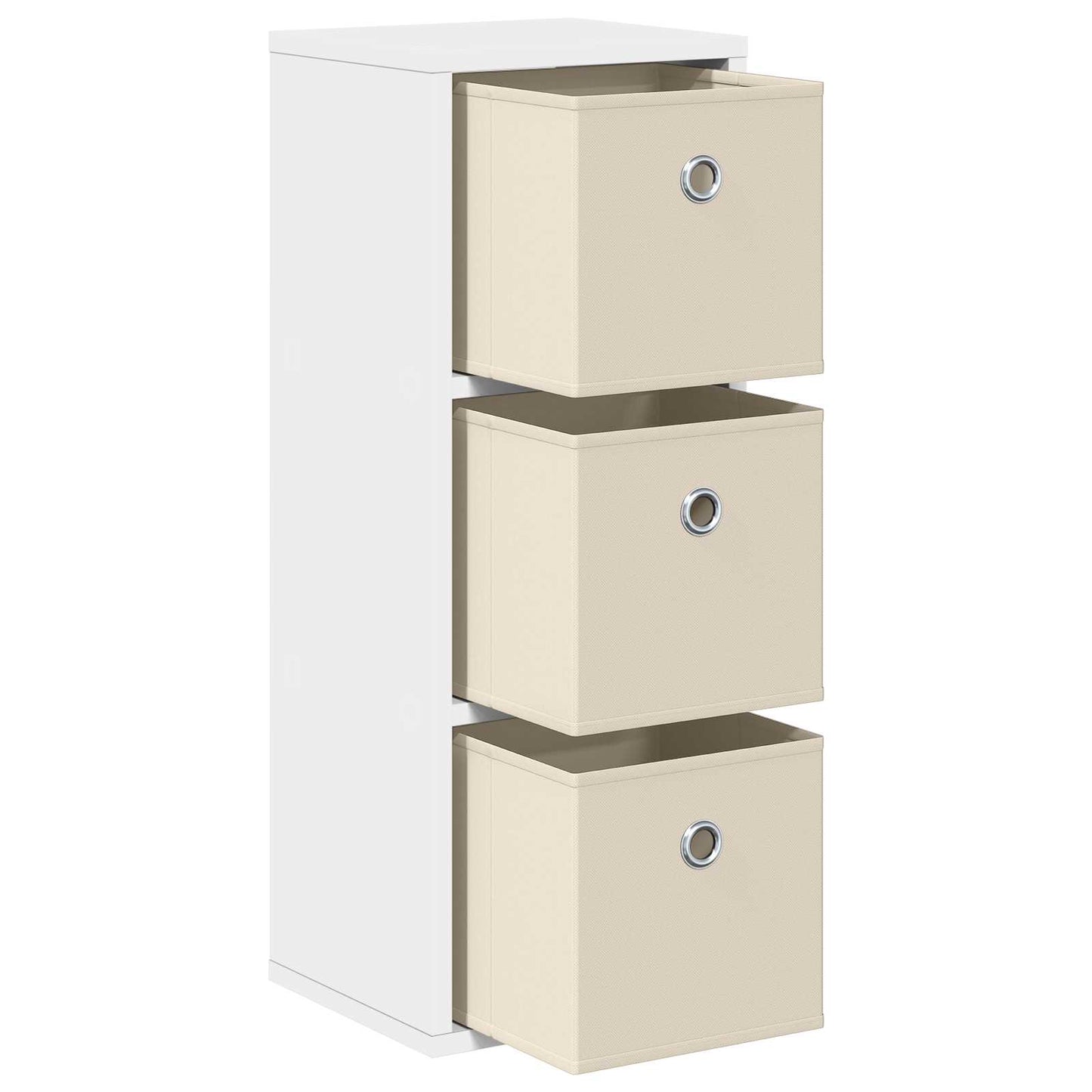 vidaXL Sideboard with Drawer White 25.5 x 22 x 69.5 cm
