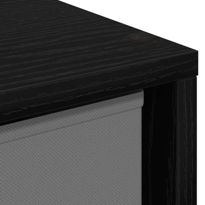 vidaXL Sideboard with Drawer Black Oak 25.5 x 22 x 69.5 cm
