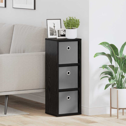 vidaXL Sideboard with Drawer Black Oak 25.5 x 22 x 69.5 cm