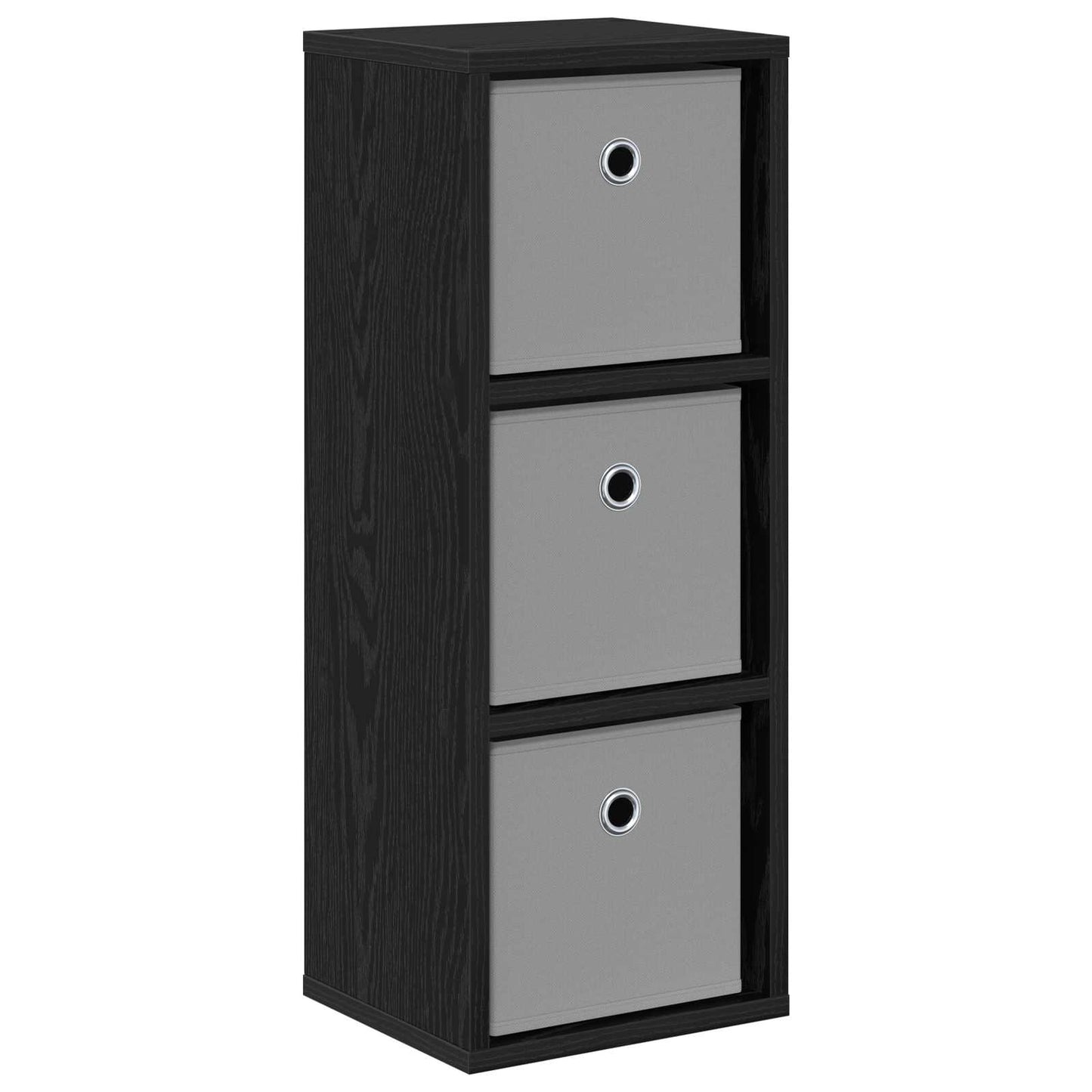 vidaXL Sideboard with Drawer Black Oak 25.5 x 22 x 69.5 cm