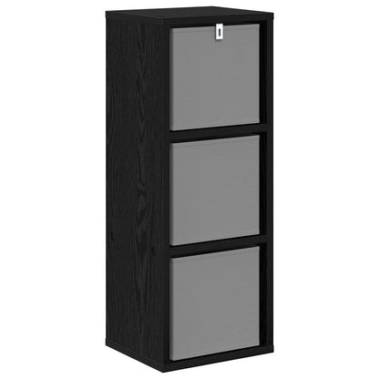 vidaXL Sideboard with Drawer Black Oak 25.5 x 22 x 69.5 cm