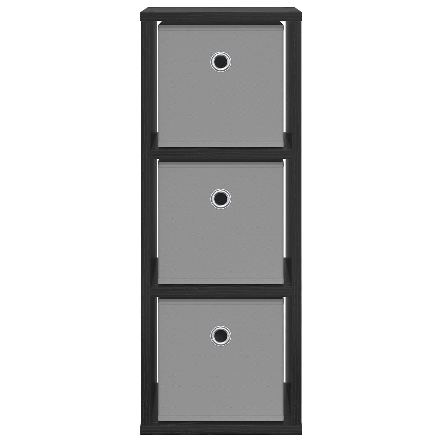 vidaXL Sideboard with Drawer Black Oak 25.5 x 22 x 69.5 cm