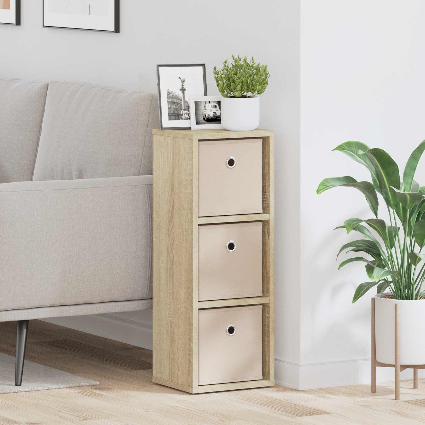 vidaXL Sideboard with Drawer Sonoma Oak 25.5 x 22 x 69.5 cm