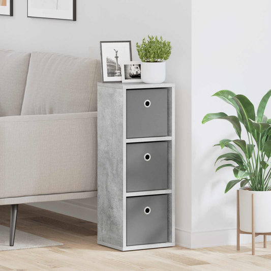 vidaXL Sideboard with Drawer Concrete Grey 25.5 x 22 x 69.5 cm