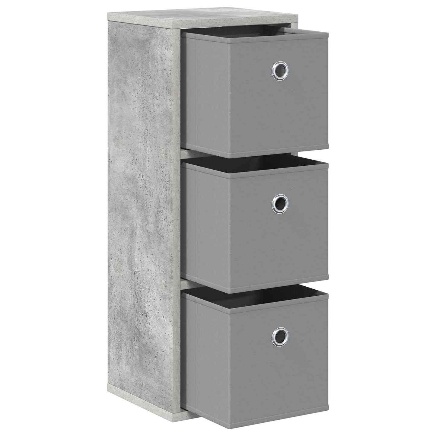 vidaXL Sideboard with Drawer Concrete Grey 25.5 x 22 x 69.5 cm