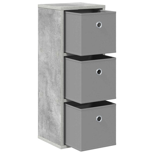 vidaXL Sideboard with Drawer Concrete Grey 25.5 x 22 x 69.5 cm