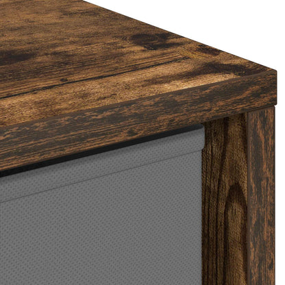 vidaXL Sideboard with Drawer Smoked Oak 25.5 x 22 x 69.5 cm