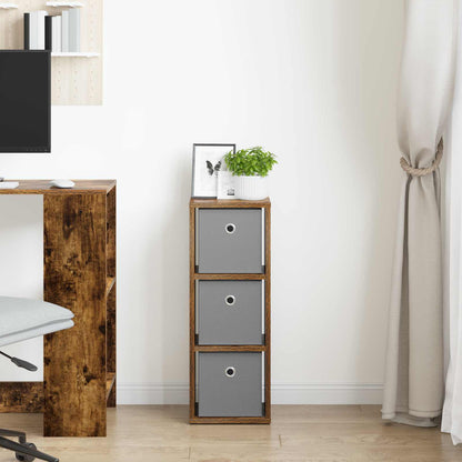 vidaXL Sideboard with Drawer Smoked Oak 25.5 x 22 x 69.5 cm
