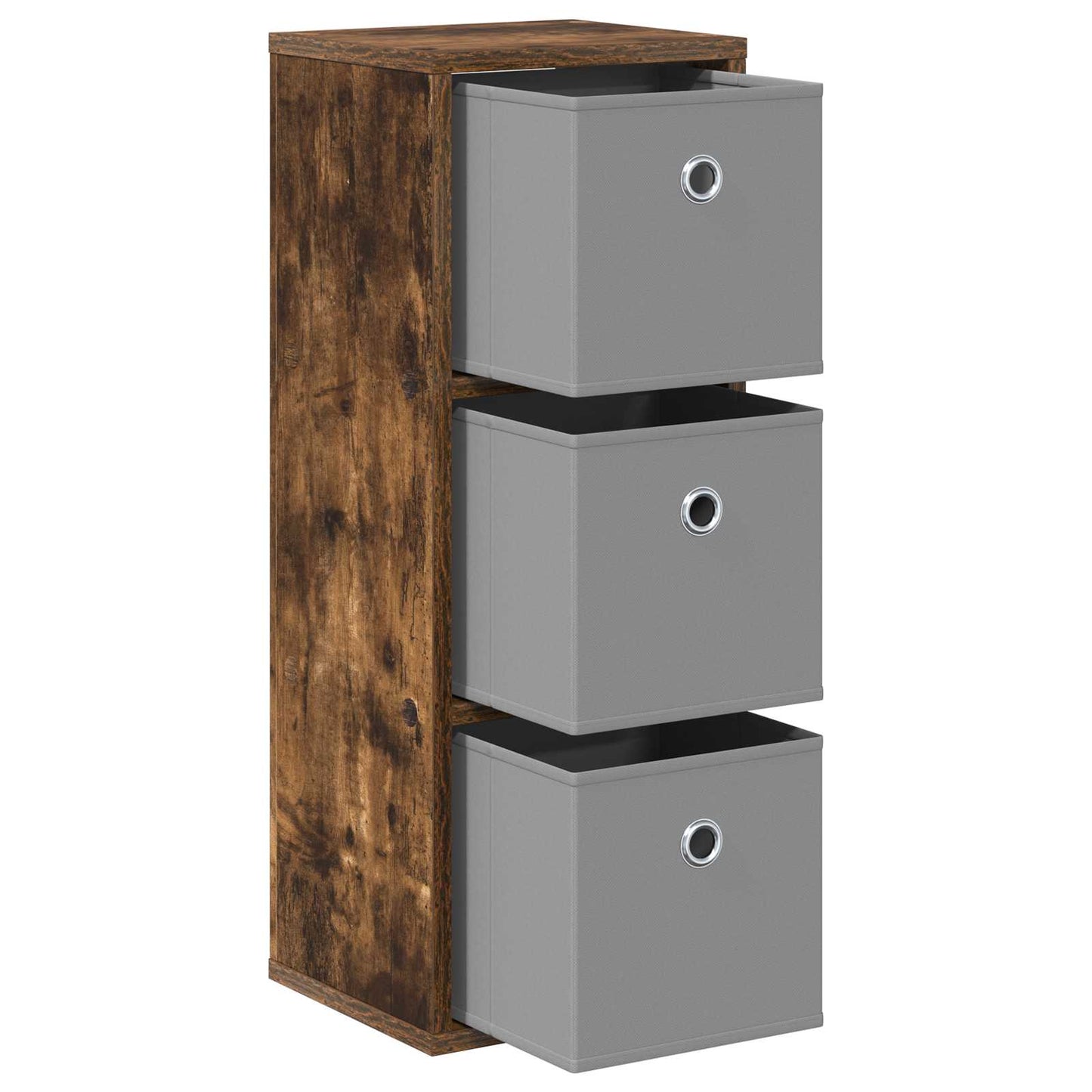 vidaXL Sideboard with Drawer Smoked Oak 25.5 x 22 x 69.5 cm