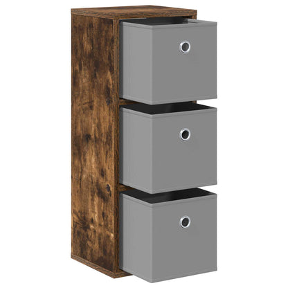 vidaXL Sideboard with Drawer Smoked Oak 25.5 x 22 x 69.5 cm