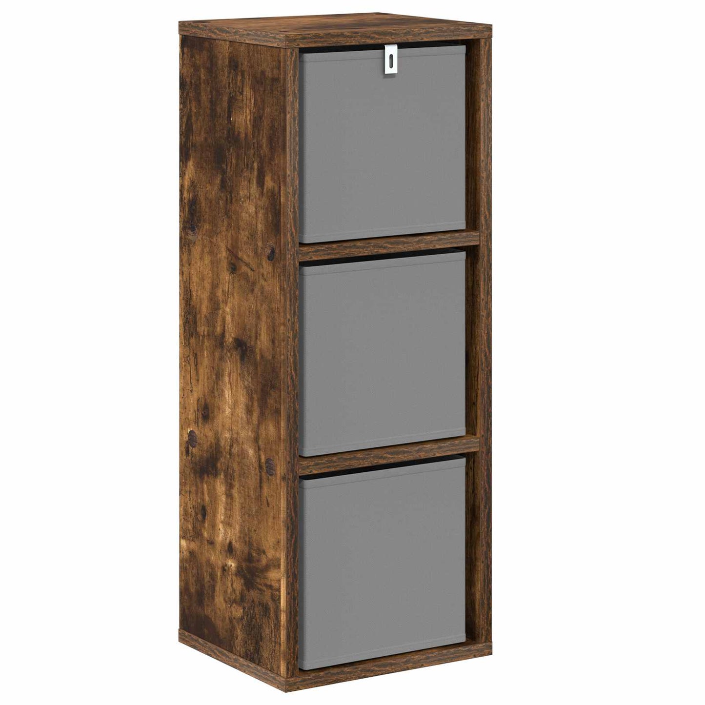 vidaXL Sideboard with Drawer Smoked Oak 25.5 x 22 x 69.5 cm