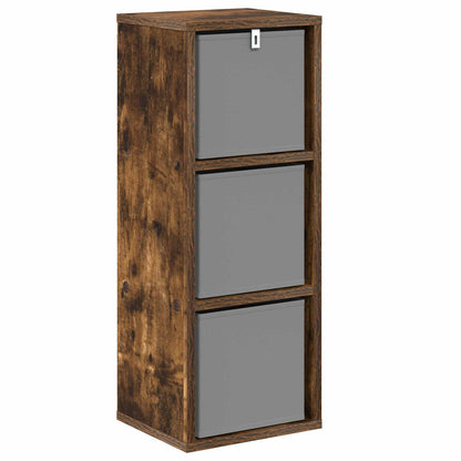 vidaXL Sideboard with Drawer Smoked Oak 25.5 x 22 x 69.5 cm