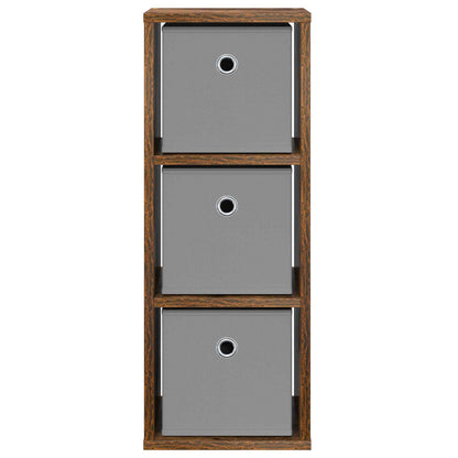vidaXL Sideboard with Drawer Smoked Oak 25.5 x 22 x 69.5 cm