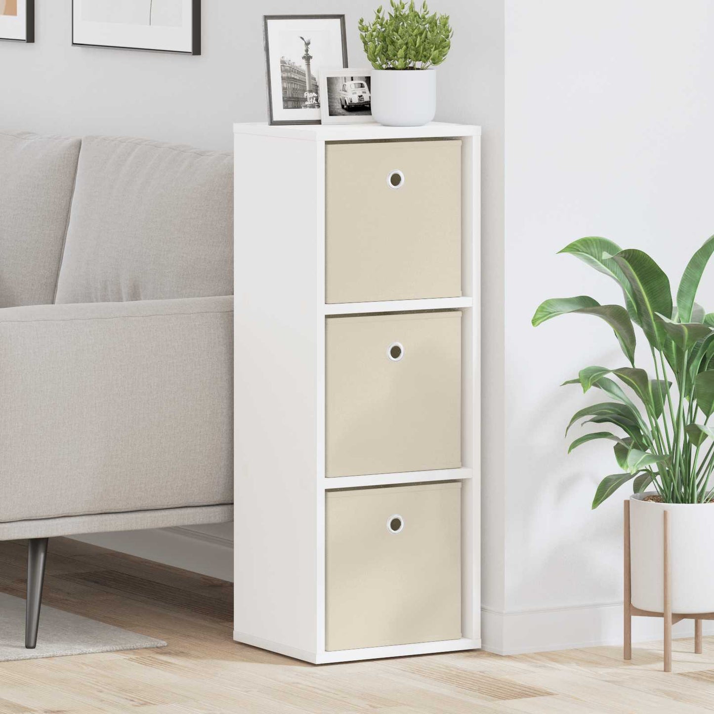 vidaXL Sideboard with Drawer White 30.5 x 27 x 84.5 cm