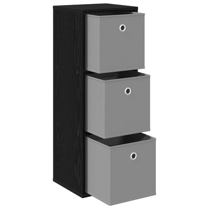 vidaXL Sideboard with Drawer Black Oak 30.5 x 27 x 84.5 cm