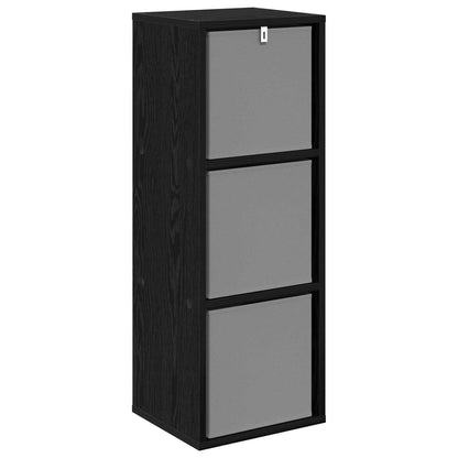 vidaXL Sideboard with Drawer Black Oak 30.5 x 27 x 84.5 cm