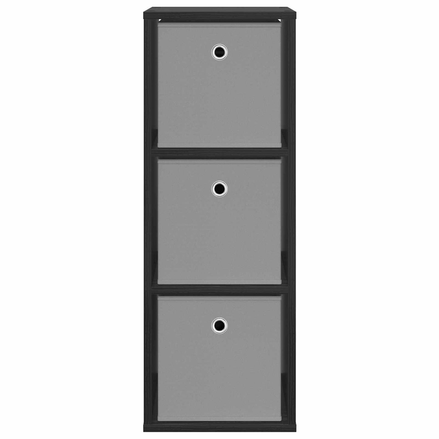 vidaXL Sideboard with Drawer Black Oak 30.5 x 27 x 84.5 cm