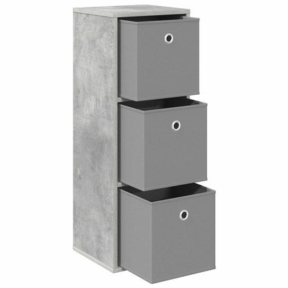 vidaXL Sideboard with Drawer Concrete Grey 30.5 x 27 x 84.5 cm