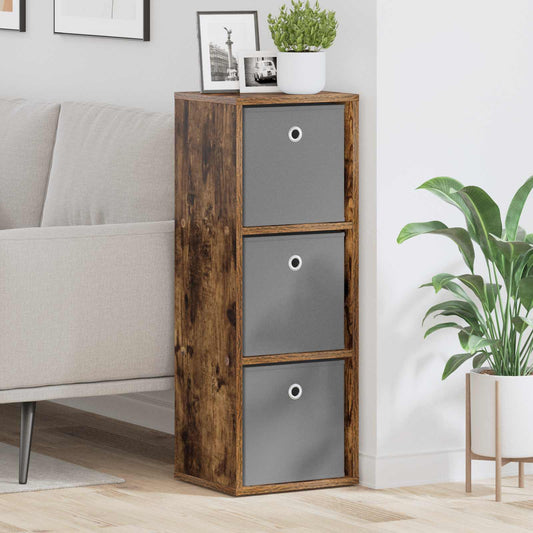 vidaXL Sideboard with Drawer Smoked Oak 30.5 x 27 x 84.5 cm
