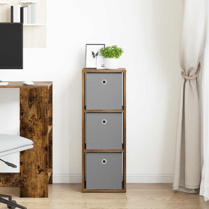 vidaXL Sideboard with Drawer Smoked Oak 30.5 x 27 x 84.5 cm