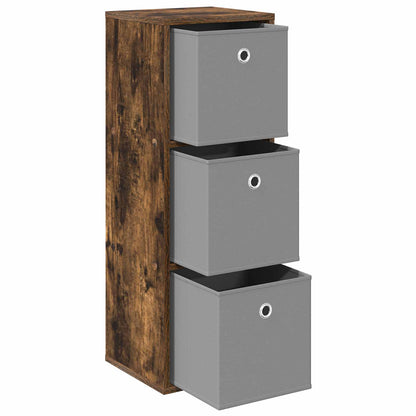 vidaXL Sideboard with Drawer Smoked Oak 30.5 x 27 x 84.5 cm
