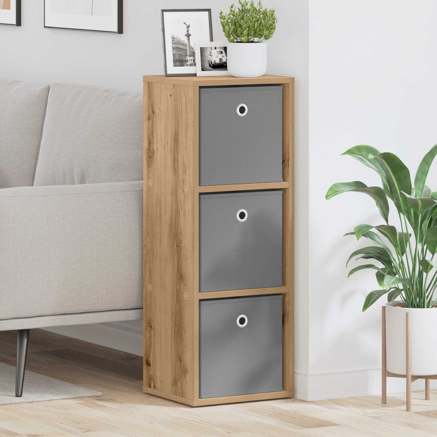 vidaXL Sideboard with Drawer Artisan Oak 30.5 x 27 x 84.5 cm