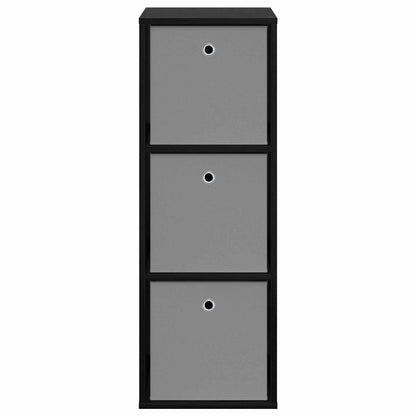 vidaXL Sideboard with Drawer Black Oak 35 x 32 x 99.5 cm