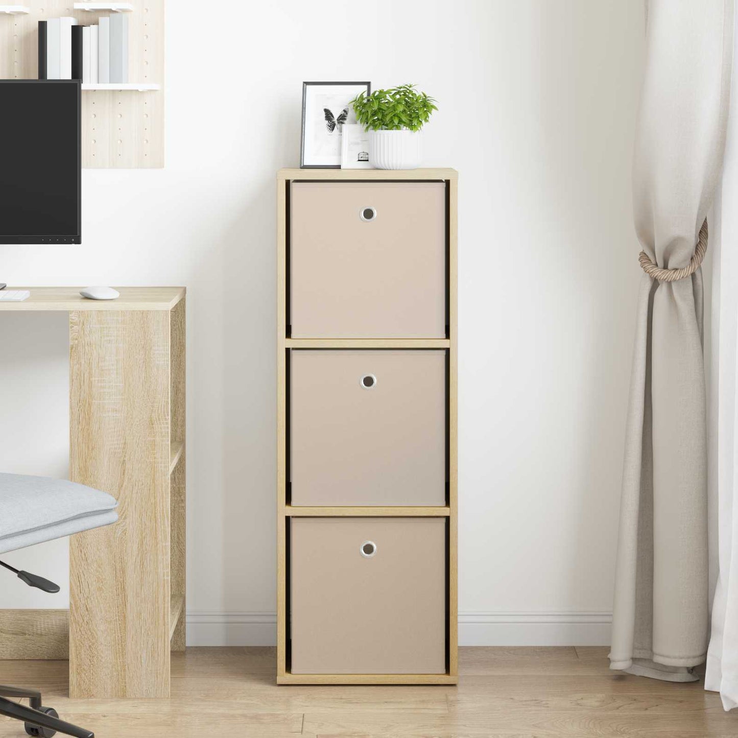 vidaXL Sideboard with Drawer Sonoma Oak 35 x 32 x 99.5 cm