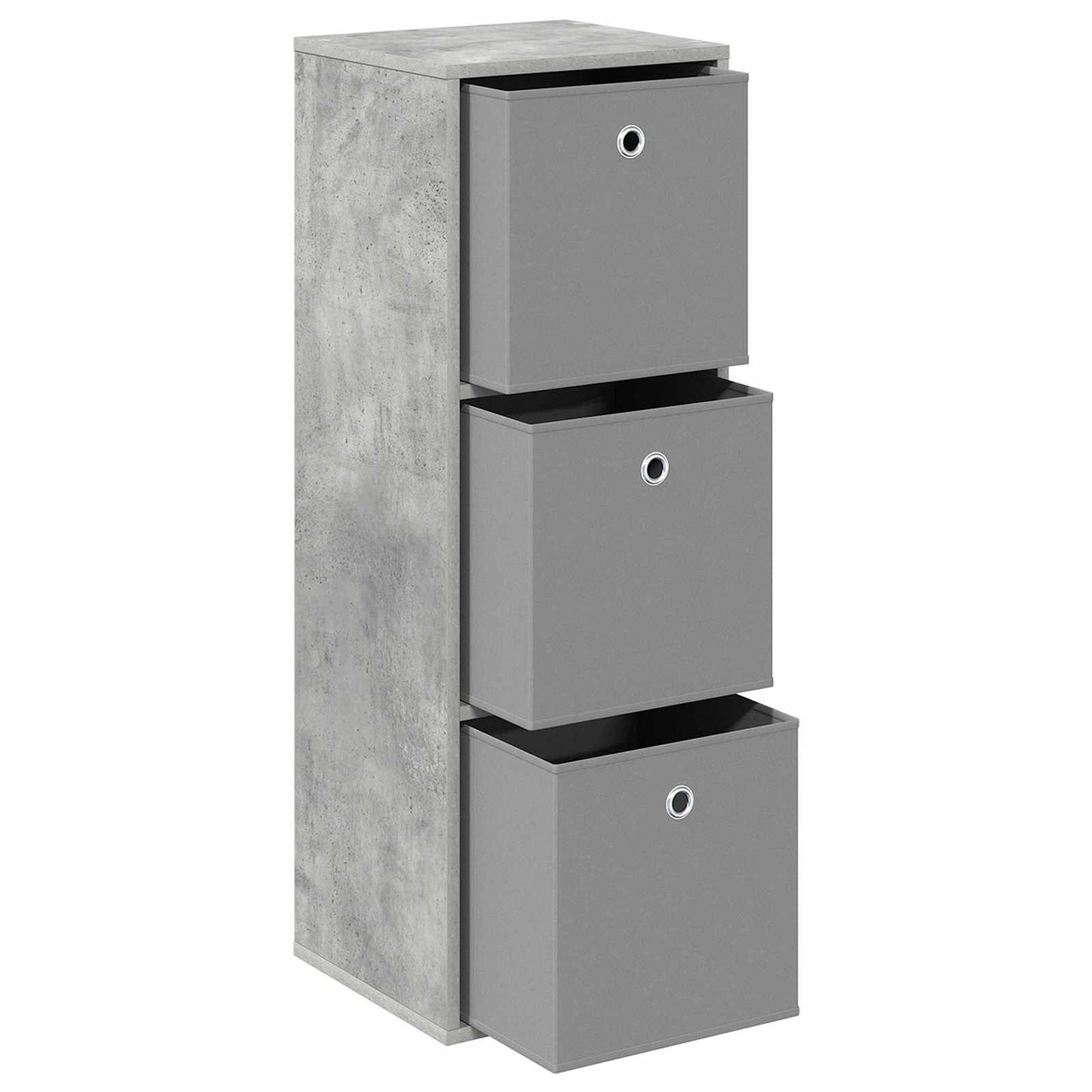 vidaXL Sideboard with Drawer Concrete Grey 35 x 32 x 99.5 cm
