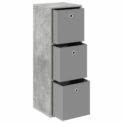 vidaXL Sideboard with Drawer Concrete Grey 35 x 32 x 99.5 cm