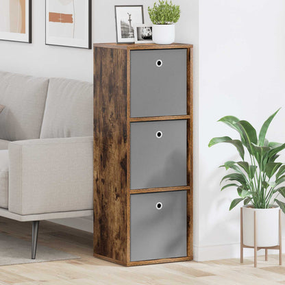 vidaXL Sideboard with Drawer Smoked Oak 35 x 32 x 99.5 cm