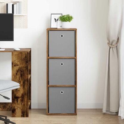 vidaXL Sideboard with Drawer Smoked Oak 35 x 32 x 99.5 cm