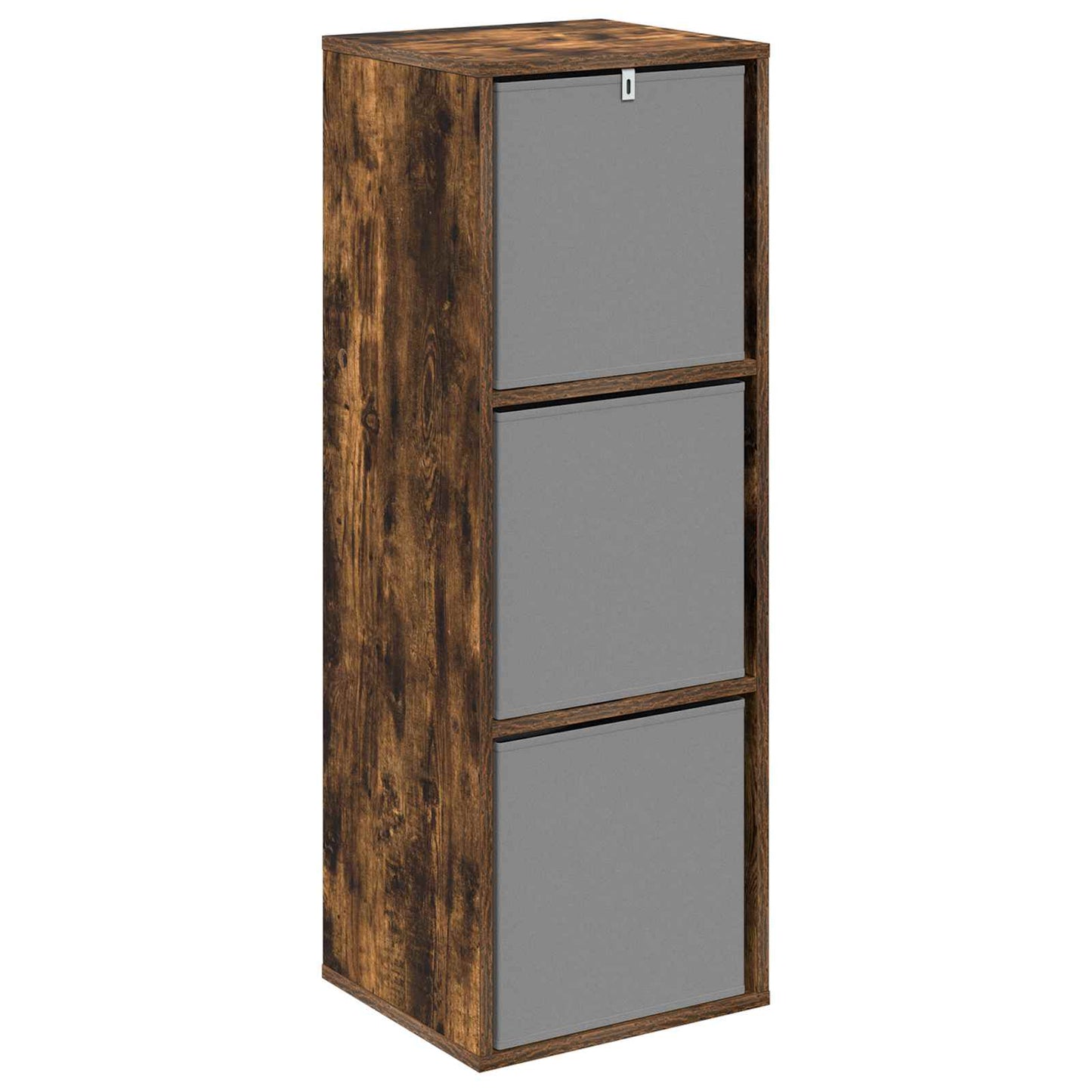 vidaXL Sideboard with Drawer Smoked Oak 35 x 32 x 99.5 cm