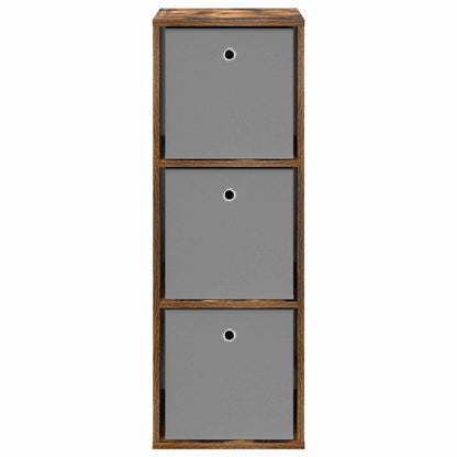 vidaXL Sideboard with Drawer Smoked Oak 35 x 32 x 99.5 cm