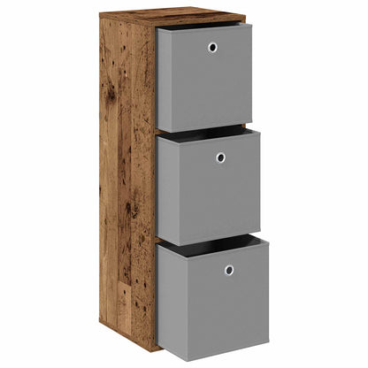 vidaXL Sideboard with Drawer Old Wood 35 x 32 x 99.5 cm
